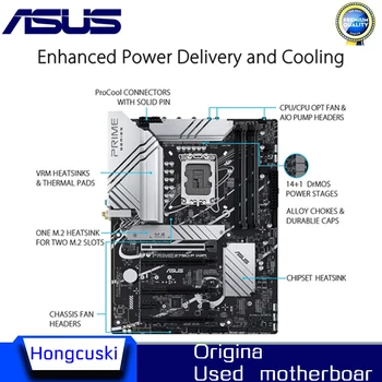 Подержанный Z790A для Asus PRIME Z790-P WIFI DDR5 Оригинальный настольный компьютер для материнской платы Intel Z790 Поддержка LGA 1700 13900KF 13700K