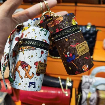Роскошные и изысканные персонализированные сумки для хранения кожаные ведерки сумки для губной помады шелковые шарфы цирковая цепочка для ключей подвеска шарм acce