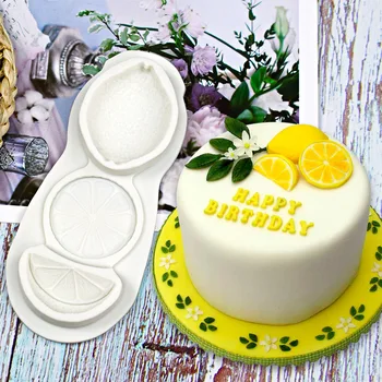 Силиконовая форма для торта в форме Лимона с 3 отверстиями, 3D Форма, Свадебный Десерт, Мусс, Формы для выпечки конфет, Инструмент для украшения торта