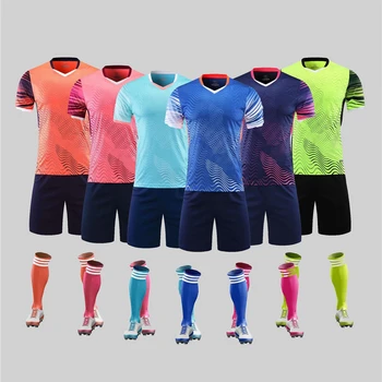 Спортивные костюмы Футбол 2021 Детские мужские футбольные комплекты Джерси Для мальчиков Тренировочная форма для бега для взрослых Бланк команды Спортивная одежда для мальчиков принт
