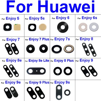 Стеклянная Линза Задней Камеры Для Huawei enjoy 5 5S 6 6S 7 7S 8 8E 9 9E 9S Plus Lite Стеклянная Линза Камеры Стекло + Наклейки
