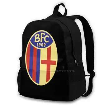 Сумка-рюкзак Fc-Bologna Для мужчин, Женщин, девочек, подростков, Черный логотип City Soccer