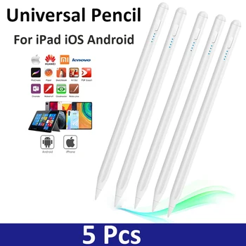 Универсальный стилус 5шт для Android iPad Windows Pen для Apple Pencil для iPhone Lenovo Samsung Phone Xiaomi Tablet Pen