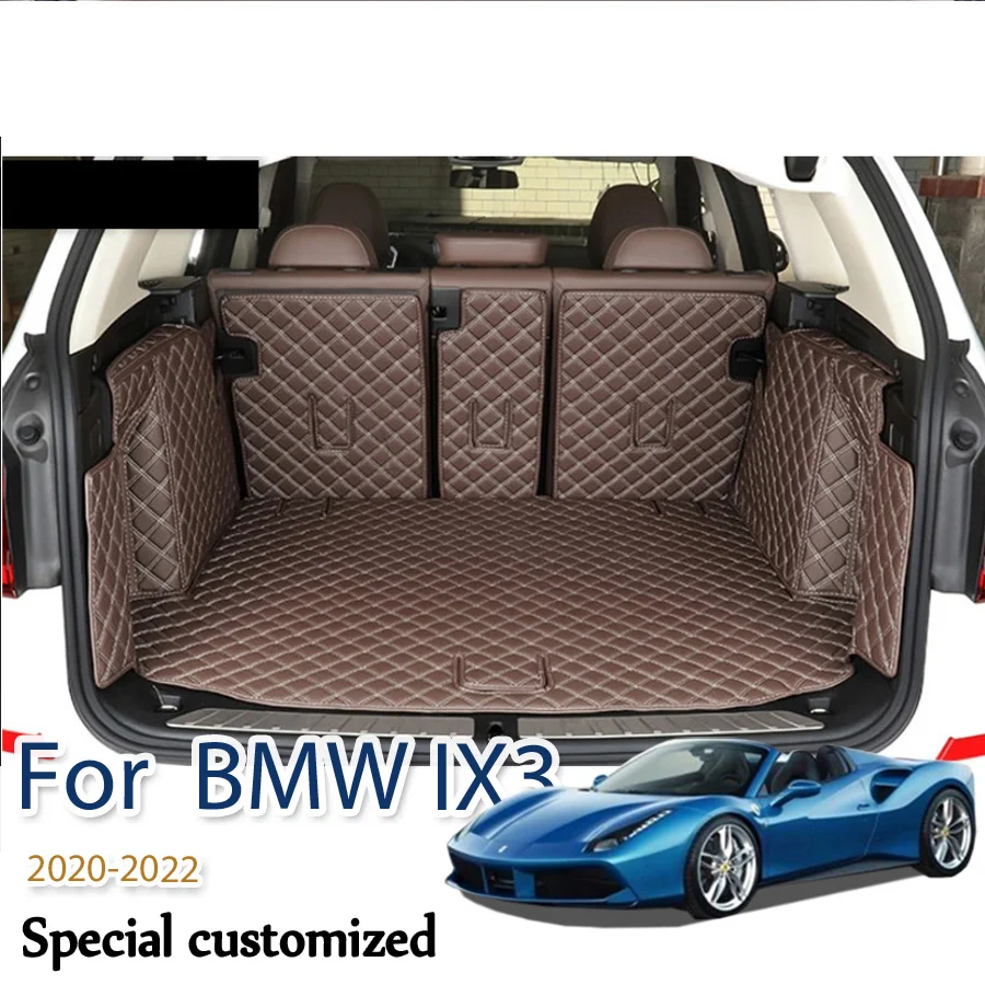 Хорошее качество! Полный комплект автомобильных ковриков для багажника BMW IX3 2022 2021 2020 Прочные водонепроницаемые ковры для багажника грузового лайнера, бесплатная доставка . ' - ' . 0