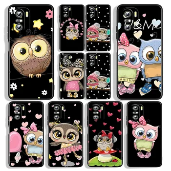 Черный Силиконовый Чехол Для Телефона Lovely Animal Owl Для Xiaomi Redmi 10 9T 9AT 9A 9C 8A 7A S2 6A 5A Prime Pro Plus Cover