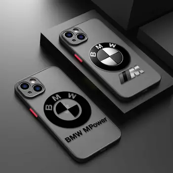 Чехол Для телефона iPhone 15 14 13 12 11 Pro Max 6 6S 7 8 Plus XS XR X 12 Mini С Жестким Матовым Корпусом С Логотипом Bmw-M Cars