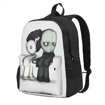 Школьная сумка Frankie & Bride Большой емкости Рюкзак для ноутбука 15 дюймов Невеста Ужас Франкенштейна Страшная Жуткая любовь