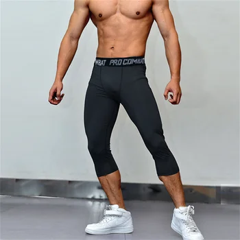 Шорты Мужские спортивные тренировки одежда бег колготки тренажерный зал леггинсы колготки мужчины сжатия штаны для йоги тренировки брюки для мужчин спандекс