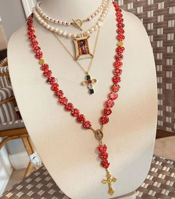 Ожерелье из радужного камня оптом, ювелирные изделия из ожерелья Девы Марии . ' - ' . 1