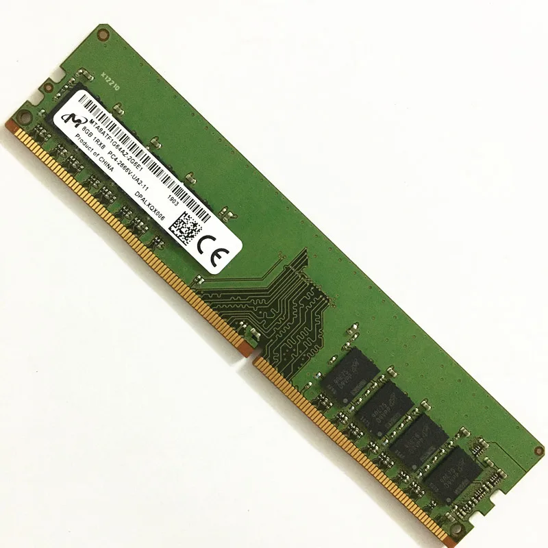 Оперативная память Micron DDR4 8 ГБ 1RX8 PC4-2666v-UA2-11 UDIMM DDR4 2666 МГц 8 ГБ Памяти настольного компьютера . ' - ' . 1