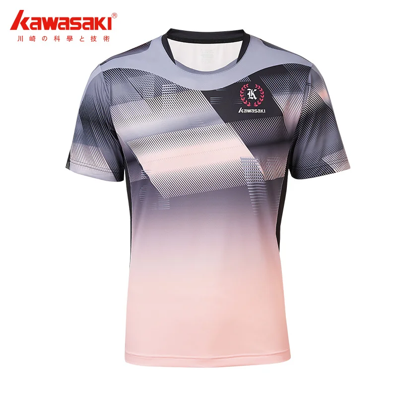 Рубашка для бадминтона Kawasaki 2022, спортивная дышащая мужская рубашка, теннисные футболки с V-образным вырезом для мужчин, ST-V1906 . ' - ' . 1