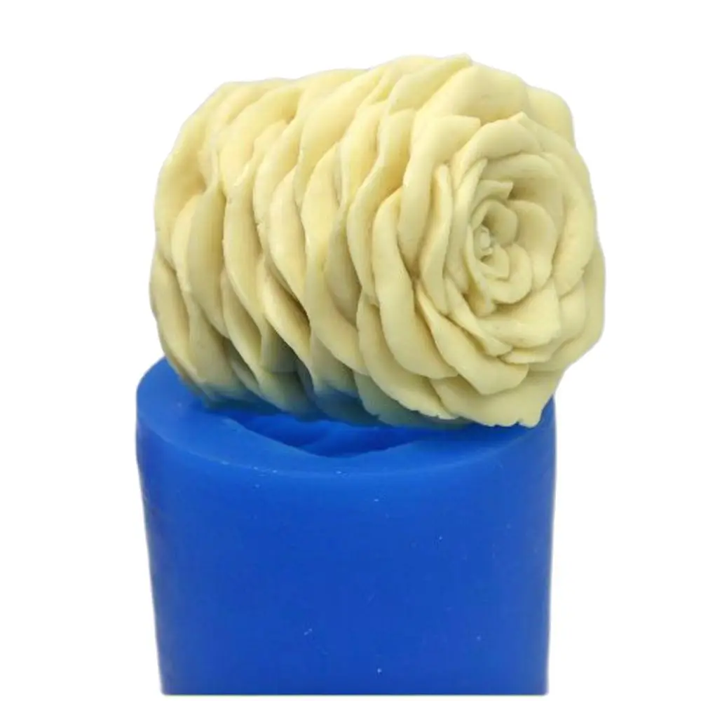 3D Цилиндр с перекрытием, силиконовые формы в виде лепестков роз, Форма для выпечки шоколадного торта на День Святого Валентина, форма для выпечки полимерного мыла, свеча . ' - ' . 2