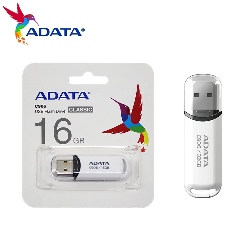 ADATA USB Флэш-накопитель Pen Drive C906 Флешка 32 ГБ 64 ГБ 128 ГБ 16 ГБ CLE USB 2.0 Флэш-диск Mini Key Memory U Stick Накопители . ' - ' . 2