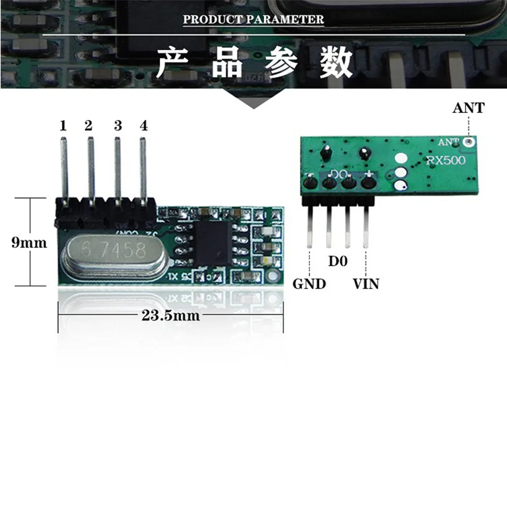 Беспроводной Передатчик Широкого Кодирования Напряжения TX118SA-4, Приемник Декодирования RX480E-4, 4-Канальный Выходной Модуль для Дистанционного Управления 433 МГц . ' - ' . 2
