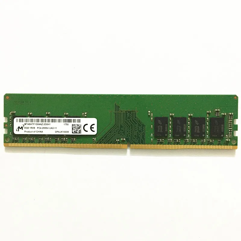 Оперативная память Micron DDR4 8 ГБ 1RX8 PC4-2666v-UA2-11 UDIMM DDR4 2666 МГц 8 ГБ Памяти настольного компьютера . ' - ' . 2