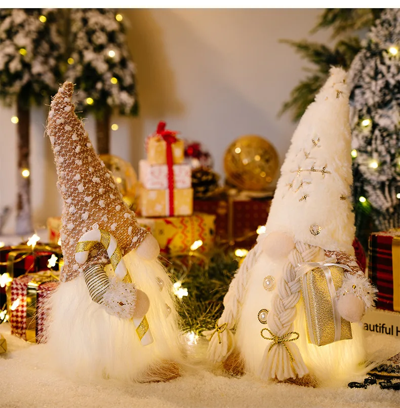 30-сантиметровая рождественская кукла эльф-гном со светодиодной подсветкой Рождественские украшения для дома Xmas Navidad Новый 2023 год Детские подарки . ' - ' . 3