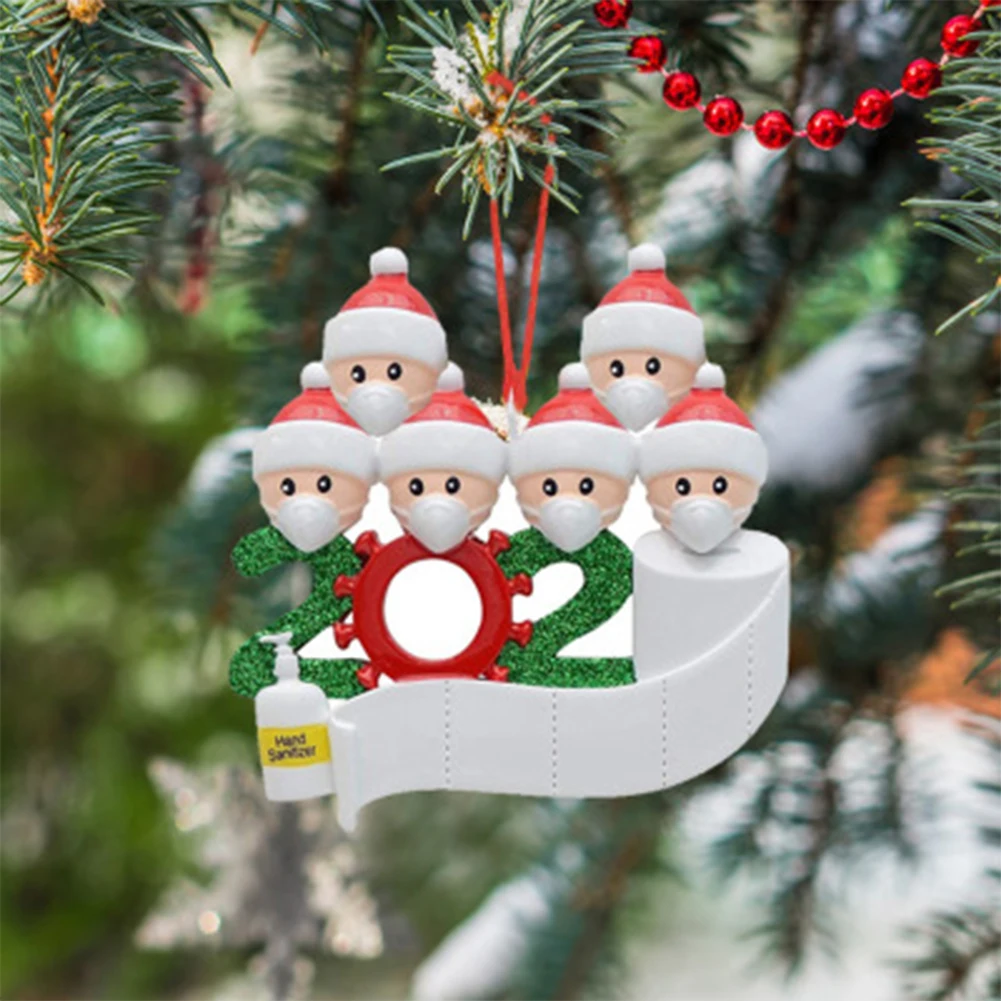 3D Рождественская смола, фигурка Санта в маске, Рождественская елка, Подвесное украшение, Рождественская елка, Рождественское украшение для дома . ' - ' . 3