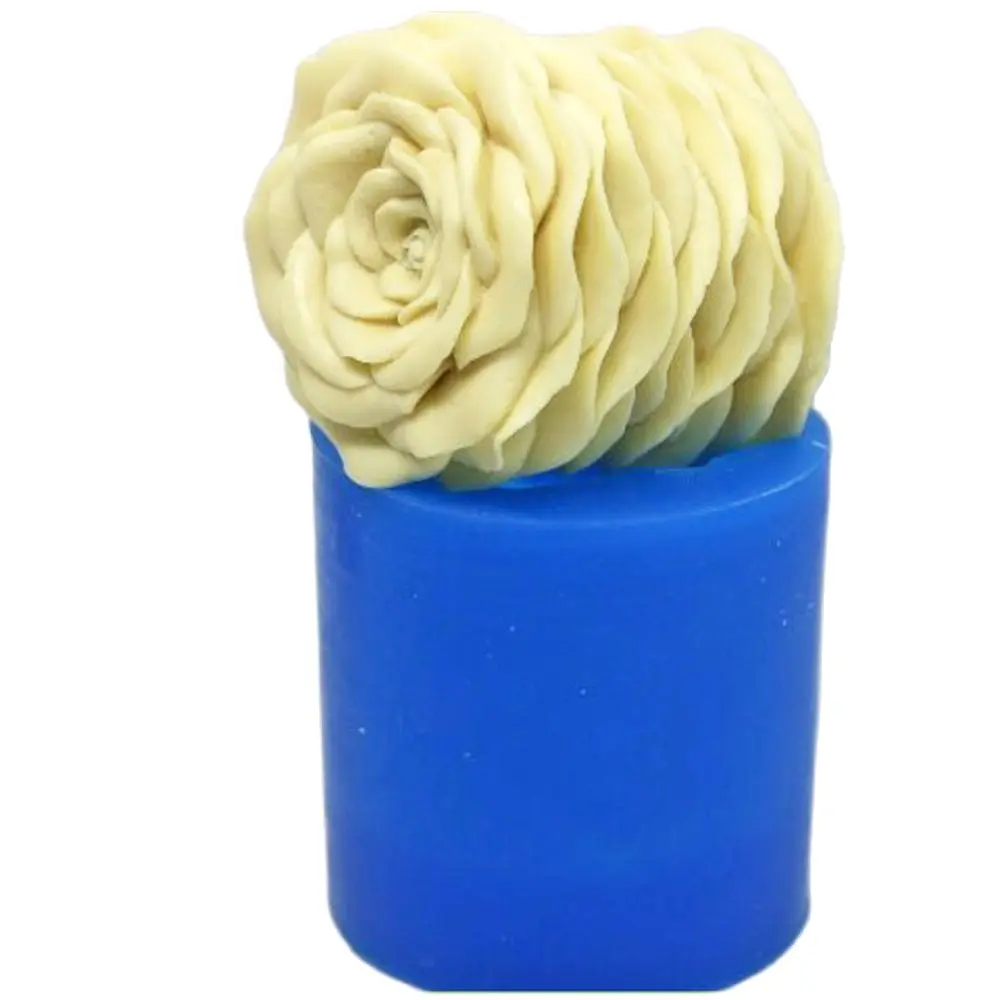 3D Цилиндр с перекрытием, силиконовые формы в виде лепестков роз, Форма для выпечки шоколадного торта на День Святого Валентина, форма для выпечки полимерного мыла, свеча . ' - ' . 3