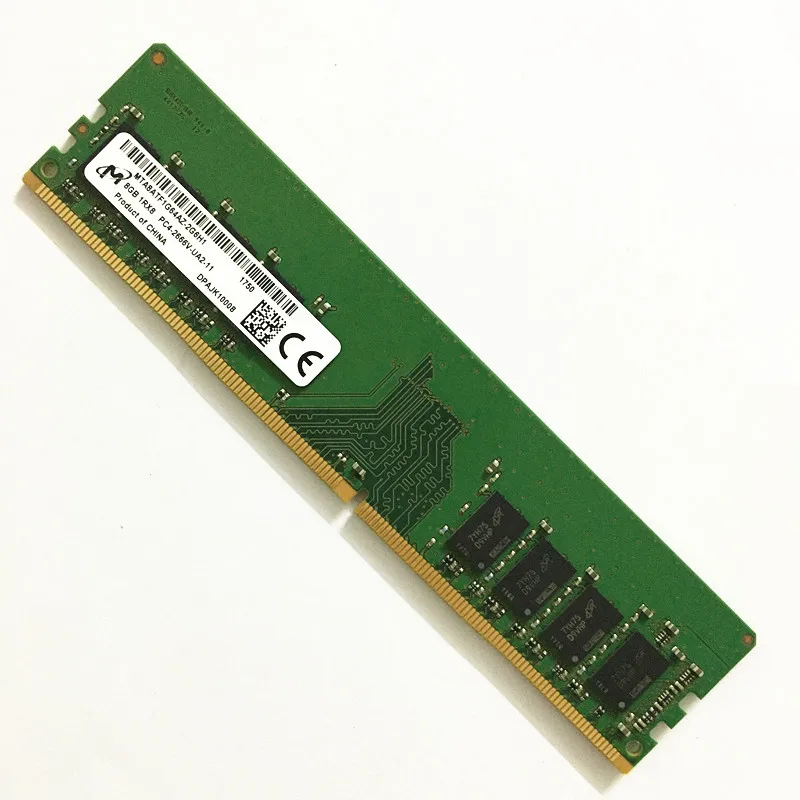 Оперативная память Micron DDR4 8 ГБ 1RX8 PC4-2666v-UA2-11 UDIMM DDR4 2666 МГц 8 ГБ Памяти настольного компьютера . ' - ' . 3