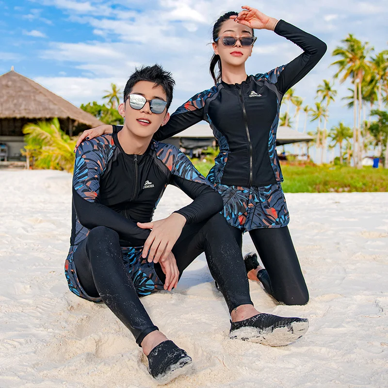 Рашгард 2023 Новые купальники с длинным рукавом, брюки, Раздельный костюм для пары, Сексуальный облегающий купальник для серфинга, гидрокостюм . ' - ' . 3