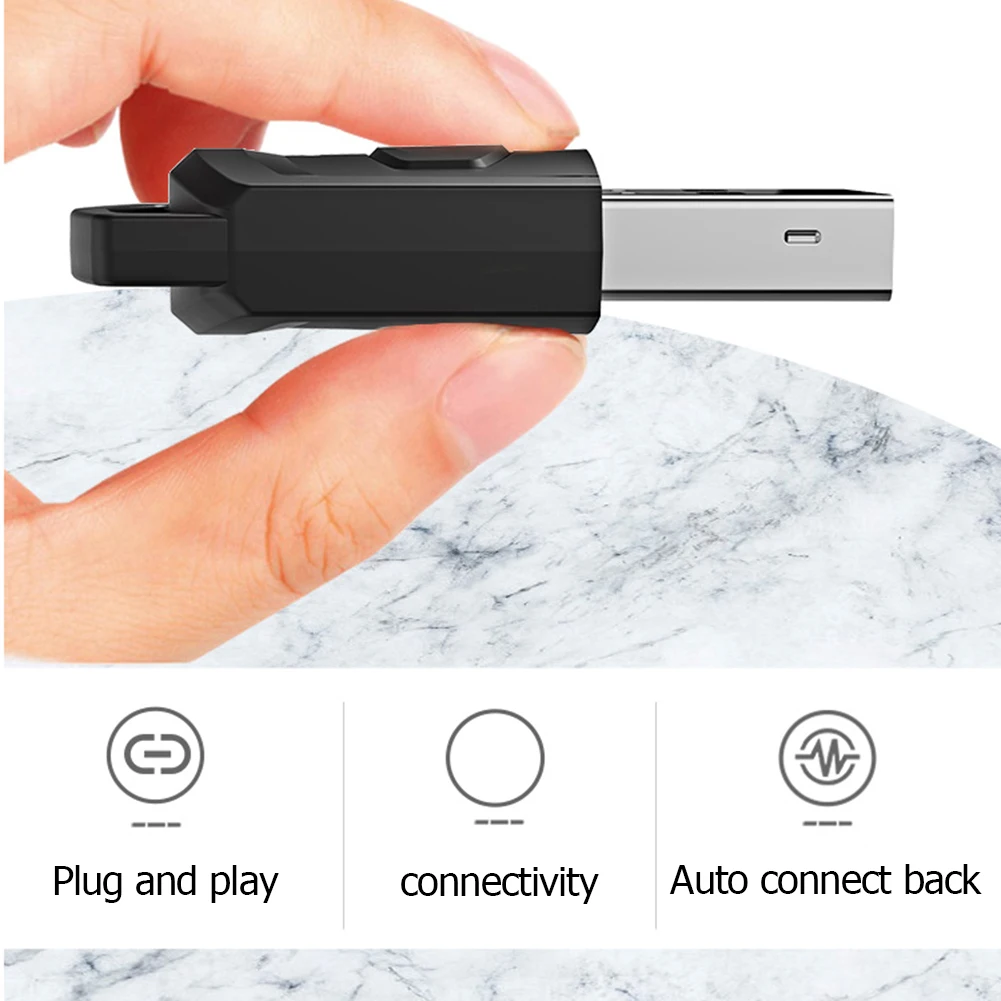 USB Bluetooth Беспроводной Игровой Аудио Адаптер Для Наушников Приемник для Игровой Консоли PS5 PS4 PC Гарнитура, совместимая с Bluetooth Аудио . ' - ' . 4