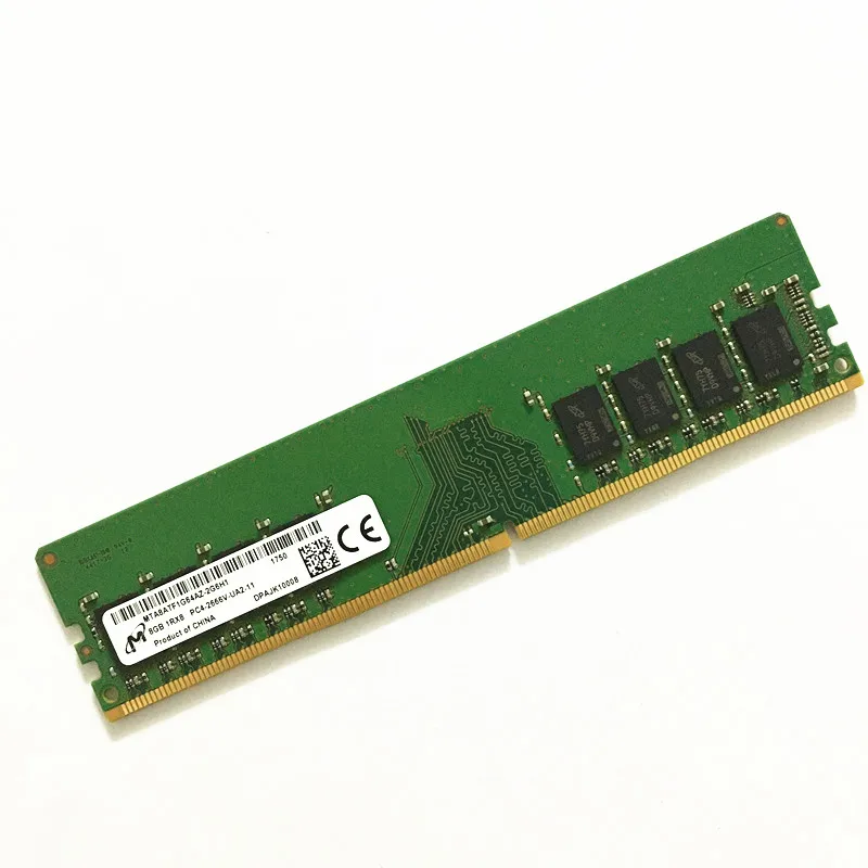 Оперативная память Micron DDR4 8 ГБ 1RX8 PC4-2666v-UA2-11 UDIMM DDR4 2666 МГц 8 ГБ Памяти настольного компьютера . ' - ' . 4