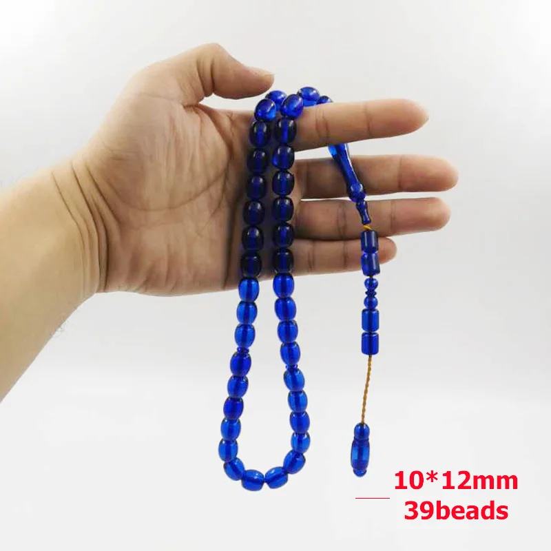 39 шариков Синяя смола Тасбих, Кувейт, Мисбаха, молитвенные мужские аксессуары, украшения Abrab, подарок на Ид для исламских браслетов . ' - ' . 5