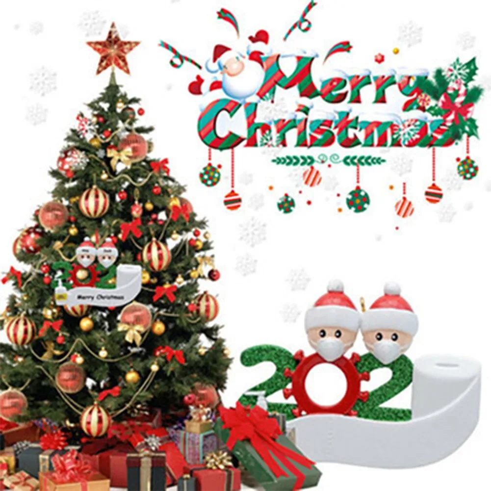 3D Рождественская смола, фигурка Санта в маске, Рождественская елка, Подвесное украшение, Рождественская елка, Рождественское украшение для дома . ' - ' . 5