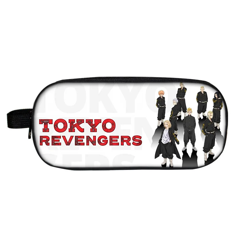 Аниме Tokyo Revengers Пенал Холст Анимационные Фигурки Напечатанная сумка для карандашей на молнии Пенал для карандашей Сумка для детских канцелярских принадлежностей Подарок . ' - ' . 5