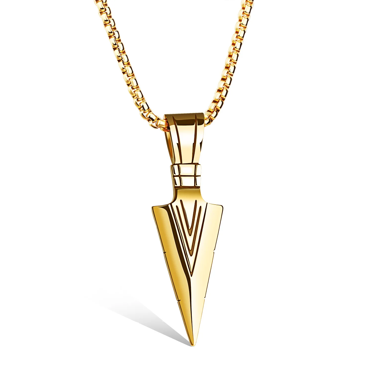 Ретро-панк Мужское ожерелье со стрелой в стиле хип-хоп, рок-ожерелье с наконечником стрелы, пара ювелирных изделий . ' - ' . 5